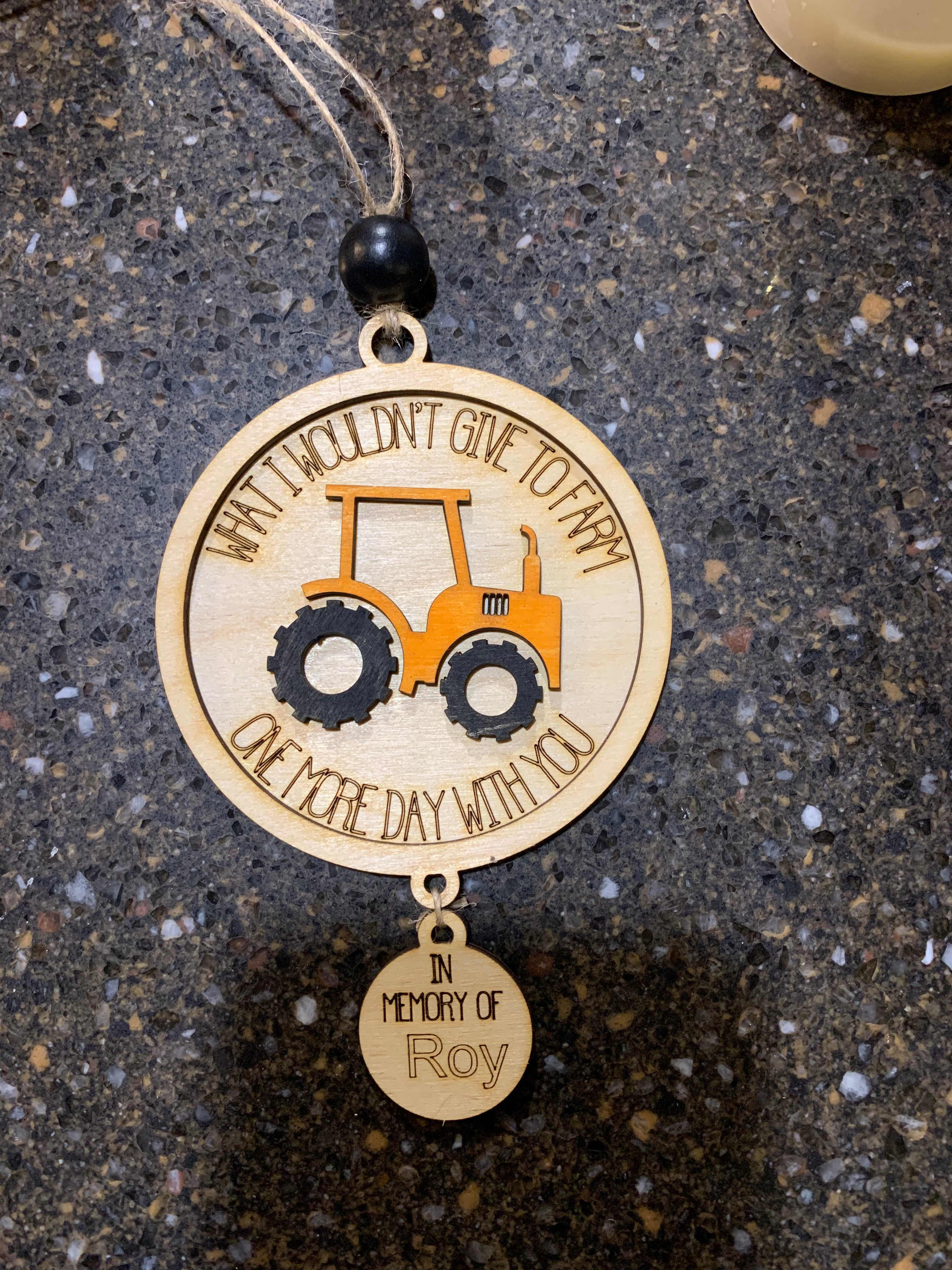 Farm one more day memory ornament