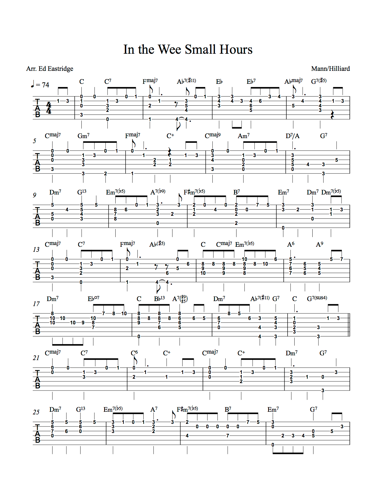 In the Wee Small Hours