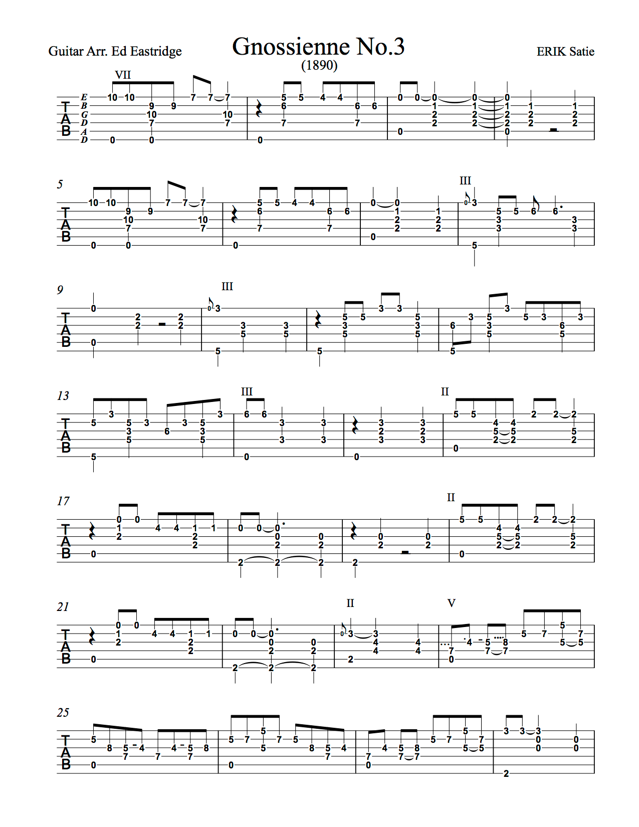 Gnossienne no 3- ERIK Satie-