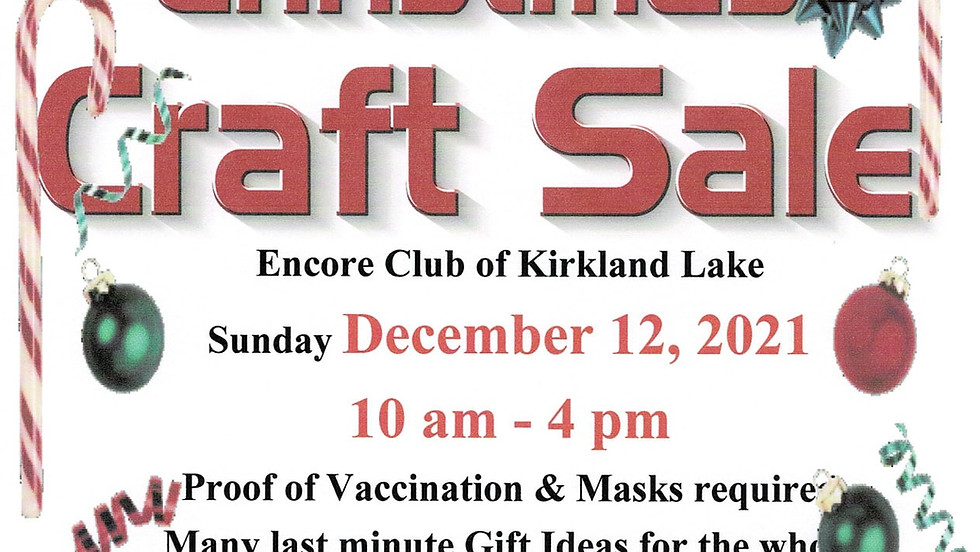 Christmas Craft Sale-Encore Club: Dec 12
