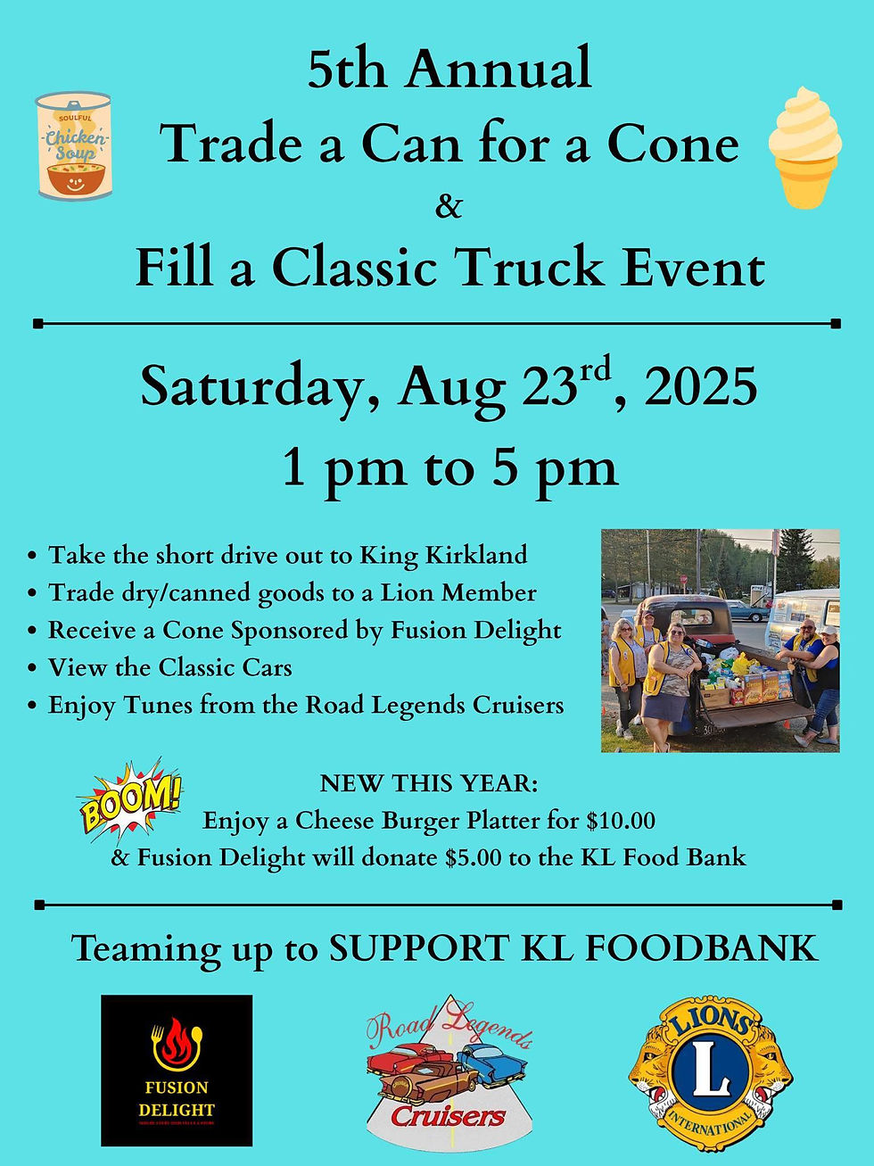 Trade a Can for a Cone: Aug 23rd