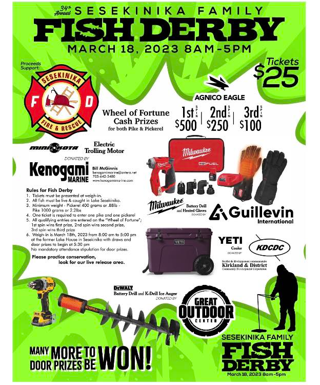 Sesekinika Fish Derby: March 18th