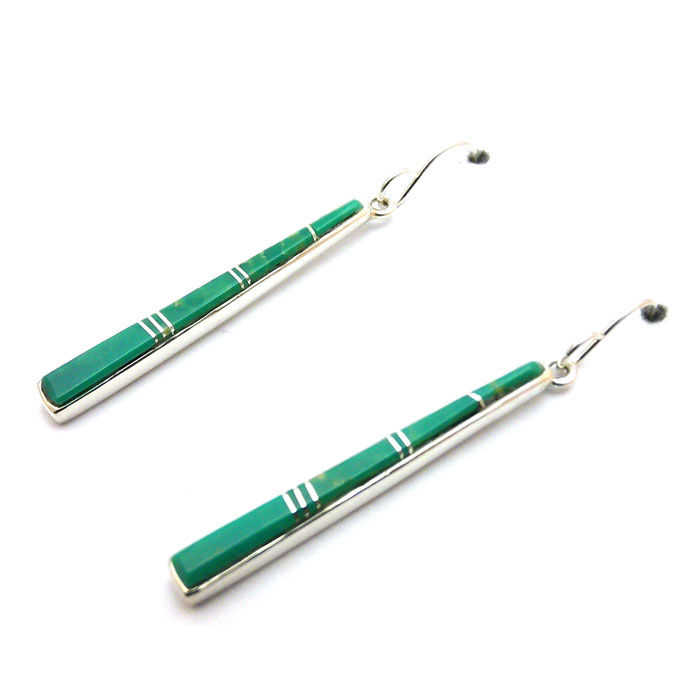 Thumbnail: Long Dangle Turquoise Earrings #RTO536