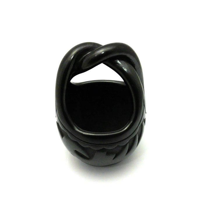 Thumbnail: Santa Clara Pueblo Blackware Pottery Basket #SCP712