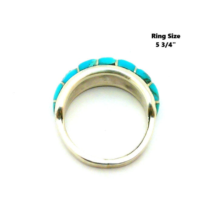 Thumbnail: Turquoise Zuni Inlay Ring #TZO243