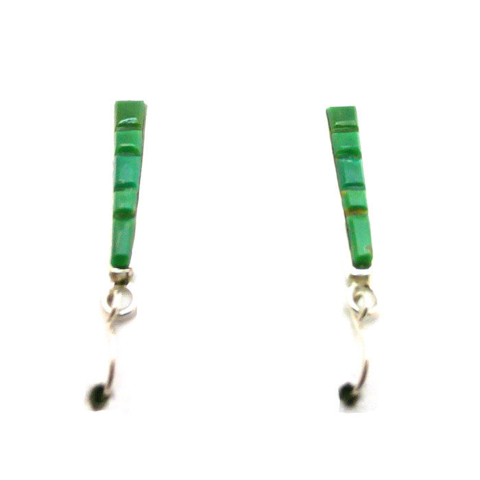 Thumbnail: Sonoran Gold Turquoise Dangle Cobblestone Earrings #RTS578