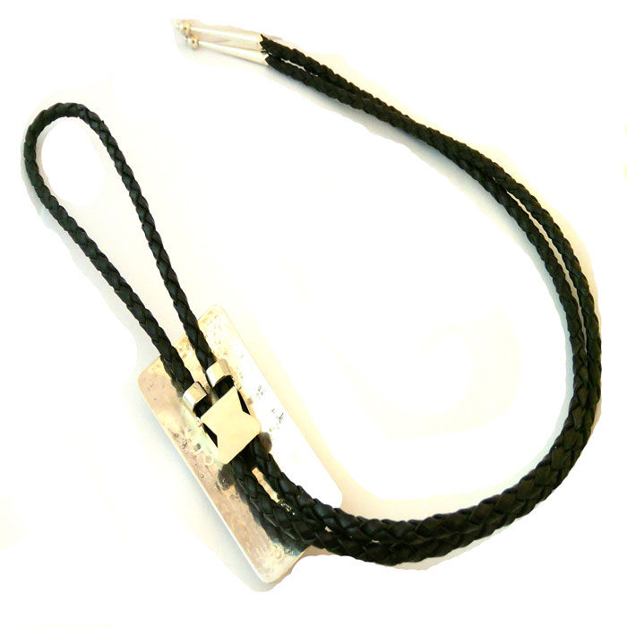 Thumbnail: Wilbart Meyers Black Jet Bolo Tie #BWM068