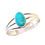Thumbnail: Kingman Turquoise Oval Cuff #KCC89
