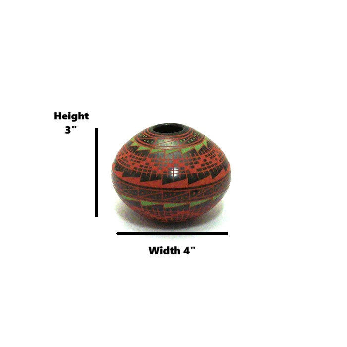 Thumbnail: Small Colorful Mata Ortiz Pot #REN766