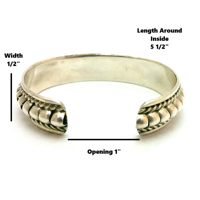 Thumbnail: Sterling Silver Navajo Cuff #JMC512