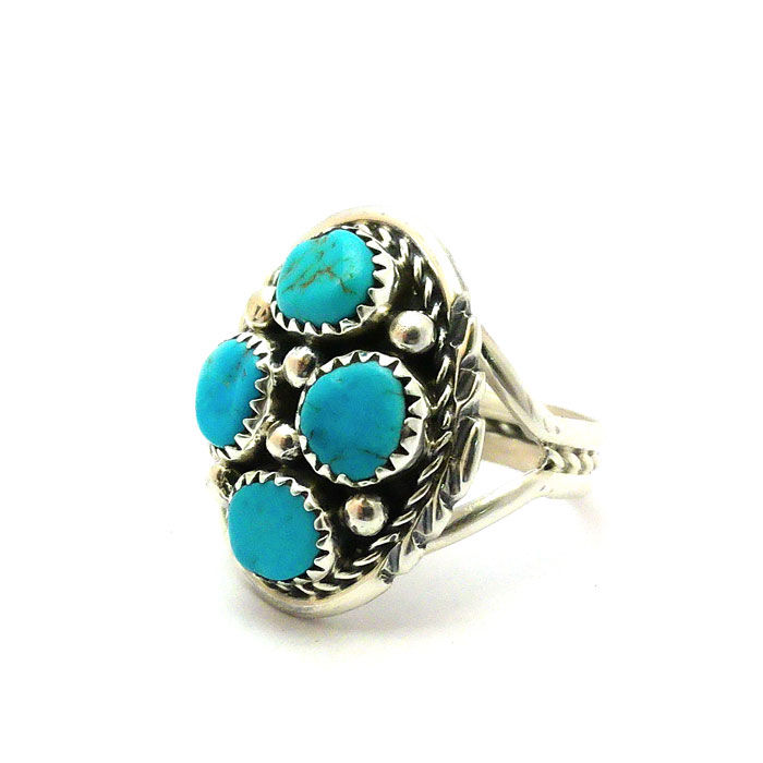 Thumbnail: Navajo Turquoise Ring #MCE284