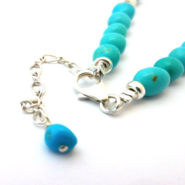 Thumbnail: Sleeping Beauty Turquoise Beaded Necklace #SKY350