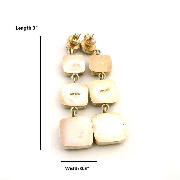 Thumbnail: Nevada Pilot Mountain Turquoise Dangle Earrings #PIL888