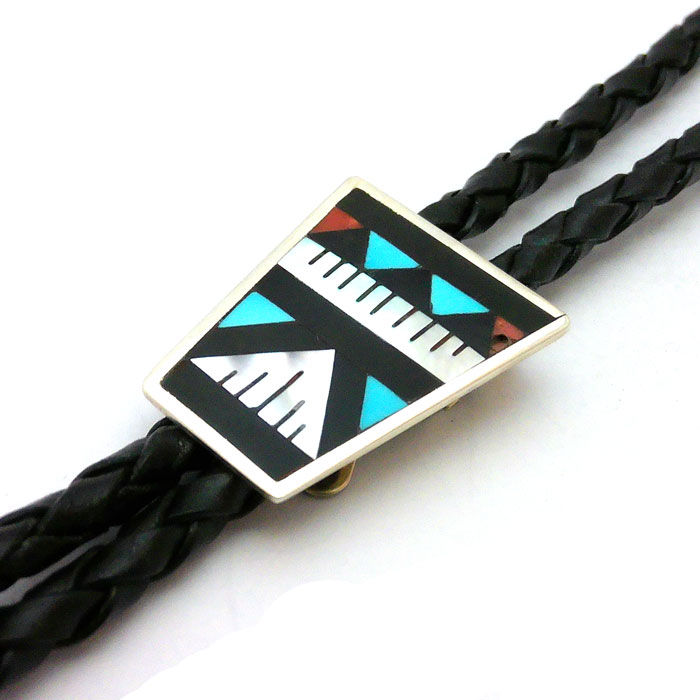 Thumbnail: Zuni Inlay Bolo Tie #ZUN830
