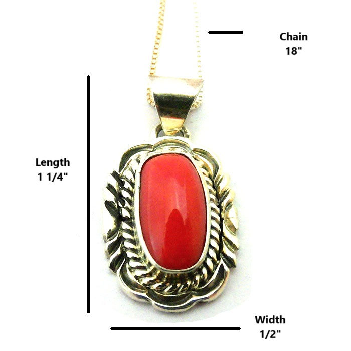 Thumbnail: Red Coral Navajo Necklace #RCA611