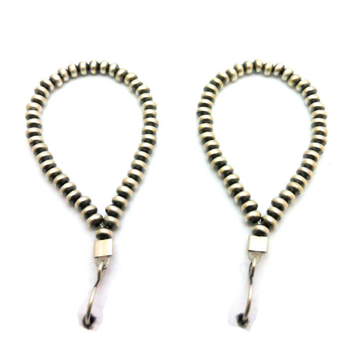Thumbnail: Dangle Navajo Pearls Loop Earrings #DNP056