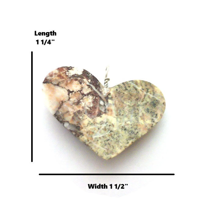 Thumbnail: Wild Horse Stone Heart Pendant With Dragonfly #CMH311