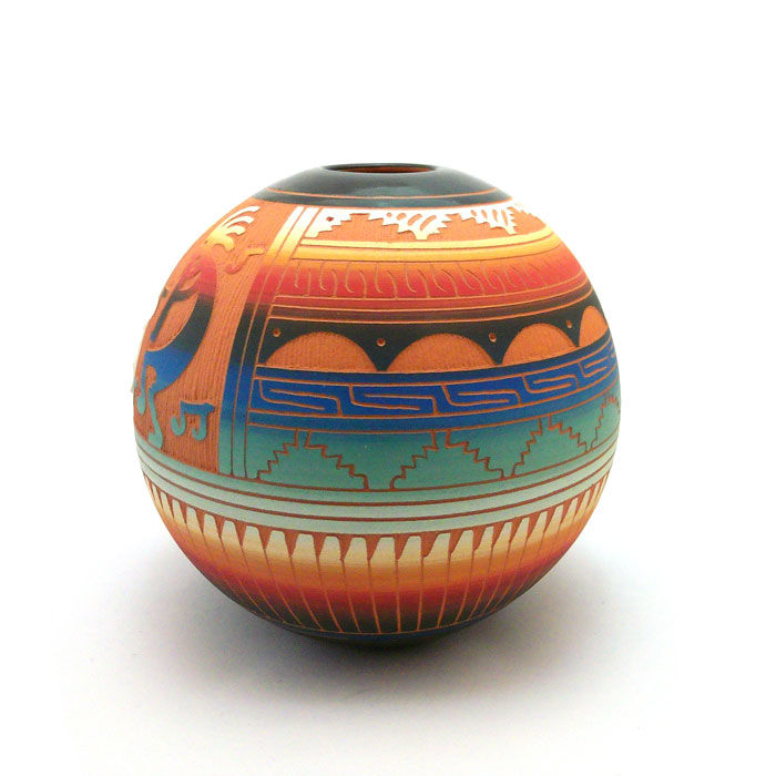 Thumbnail: Colorful Kokopelli Vase #KOH15