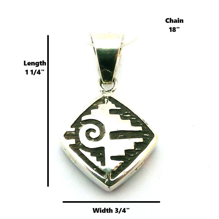 Thumbnail: Navajo Inlay Reversible Pendant  Necklace #BKO830