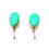 Thumbnail: Oval Kingman Turquoise Dangle Earrings #CRO809