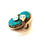 Thumbnail: Turquoise Snake Ring by Effie Calavaza #ZEC766