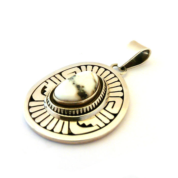 Thumbnail: White Buffalo Pendant By Leonardo Nez #LNN247