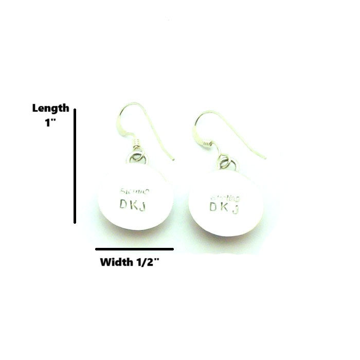 Thumbnail: Spiny Oyster & Turquoise Inlay Earrings #DKS165