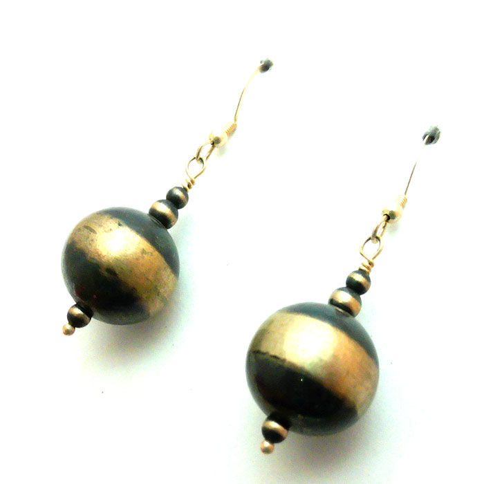 Thumbnail: Big Navajo Pearls Earrings #NAV058