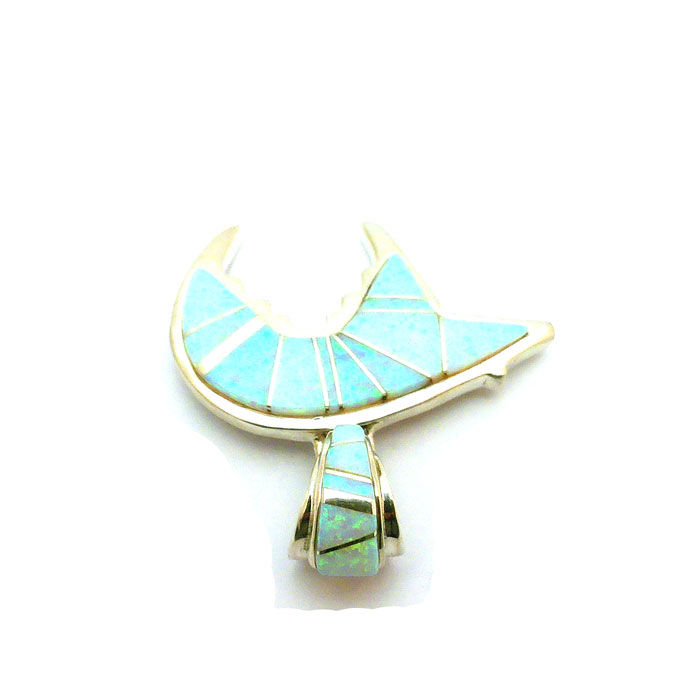 Thumbnail: Navajo Fired Opal Inlay Bear #LLF453