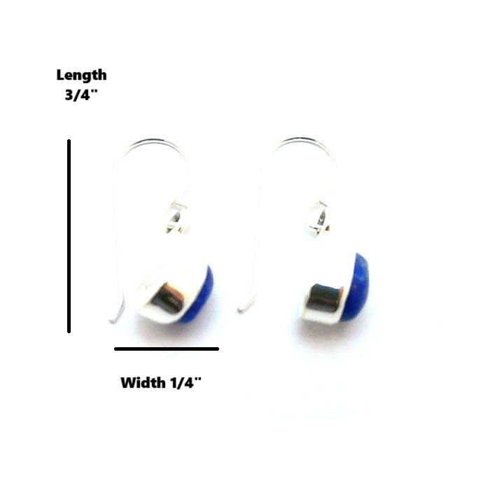 Thumbnail: Small Lapis Lazuli Dangle Earrings #SHL580