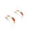Thumbnail: Dainty Red Coral Inlay Half Hoops #REH930