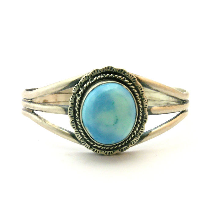 Thumbnail: Golden Hills Turquoise Navajo Cuff #TMA649