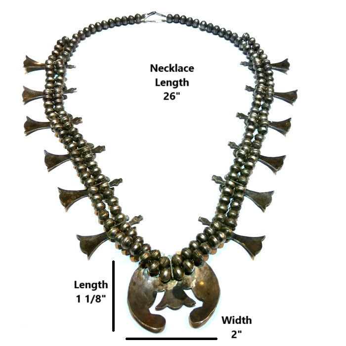 Thumbnail: Vintage Thunderbird Squash Blossom With Crushed Turquoise #VCT374