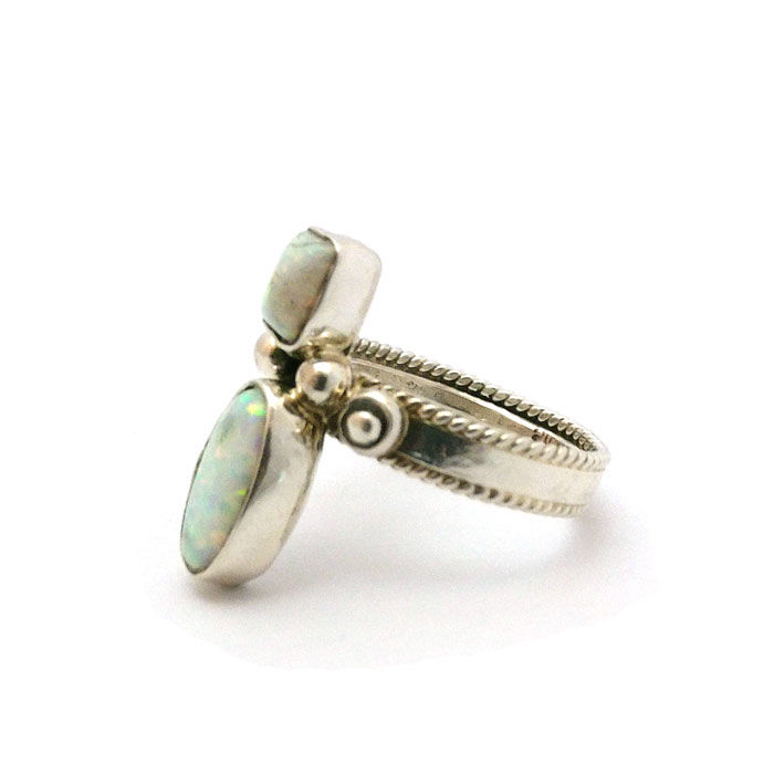 Thumbnail: Sterling Silver &  Fire Opal Ring #WFP323