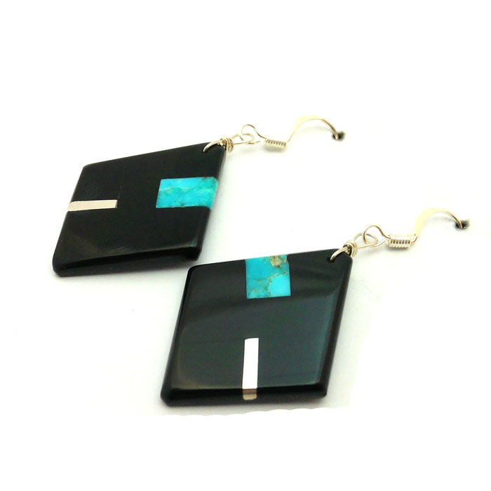 Thumbnail: Santo Domingo Inlay Mosaic Earrings #SDP148