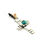 Thumbnail: Navajo Sterling Silver & Kingman Turquoise Small Cross Necklace #EKE561