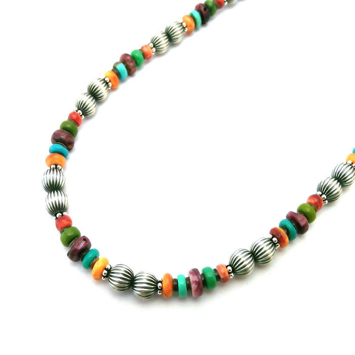 Thumbnail: 18"colorful Navajo Pearls Necklace #CNP481