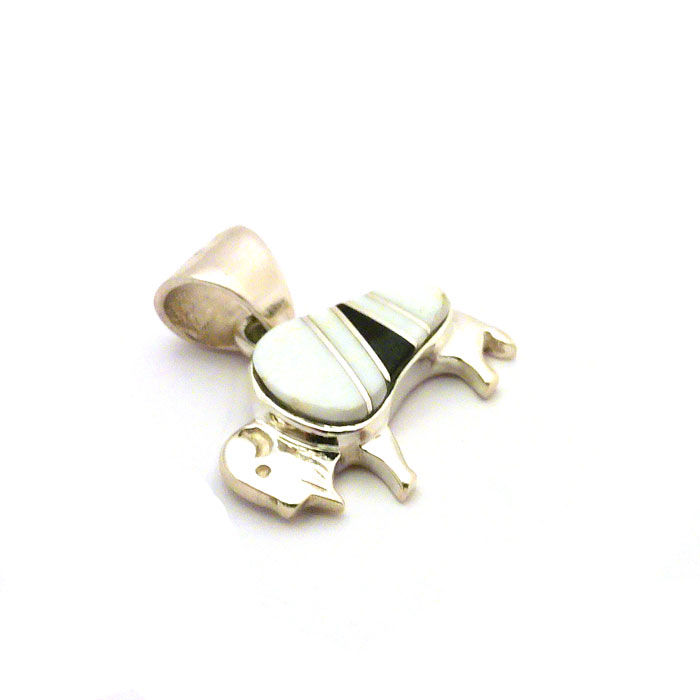 Navajo Small Inlay Buffalo Pendant #WBI119