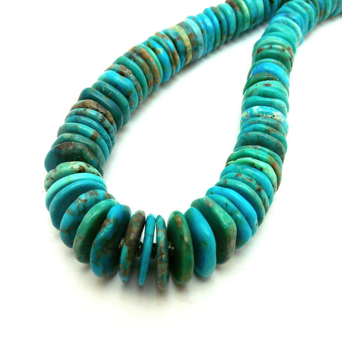 Thumbnail: Navajo Turquoise Disc Necklace #TBL495