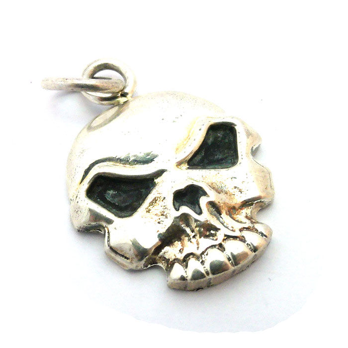 Zuni Sterling Silver Skull Pendant By Virick Laweka #SKU256