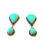 Thumbnail: Navajo Turquoise #8 Dangle Earrings #DTE007