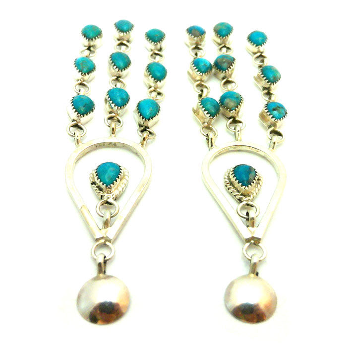 Thumbnail: Turquoise Long  Chandelier Earrings #CKK295