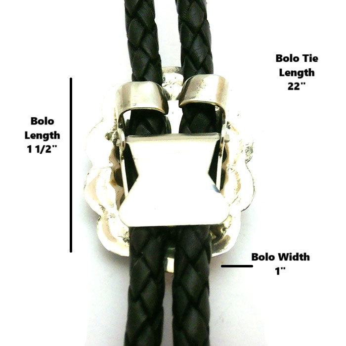 Thumbnail: Sterling Silver & Turquoise Navajo Bolo Tie #CLA418
