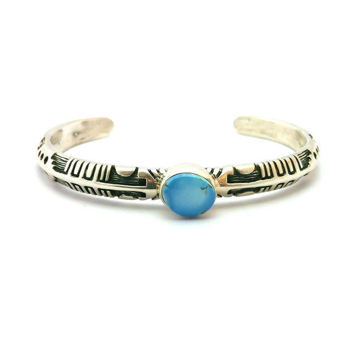 Thumbnail: Navajo Golden Hills Turquoise Cuff #BSG026