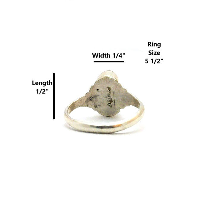 Thumbnail: Dainty Oval Inlay Ring #TSO744