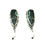 Thumbnail: Long Black Jack Turquoise Earrings #BJT596