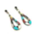 Zuni Colorful Inlay Dangle Earrings #TRB422