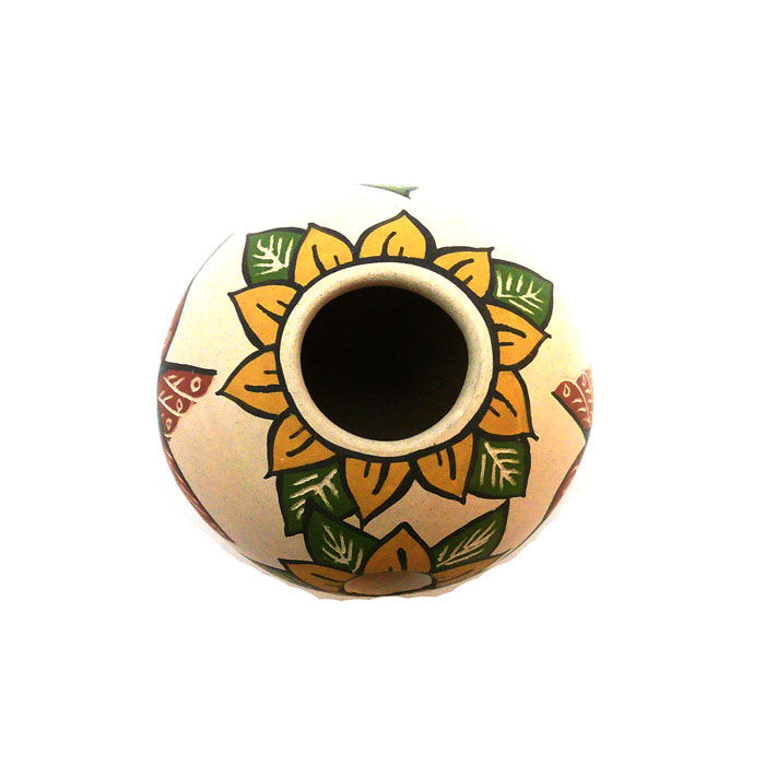 Thumbnail: Mata Ortiz Sunflower & Hummingbird Tiny Pot #COL762