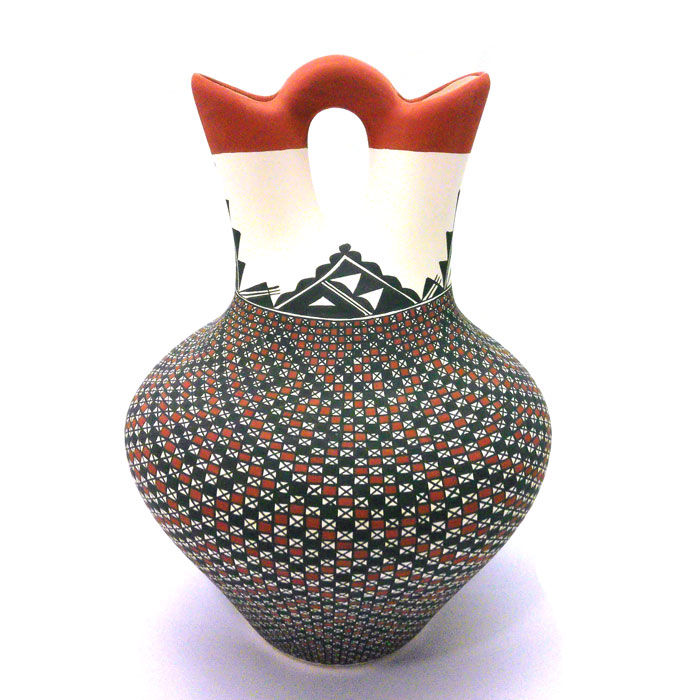 Thumbnail: Eye Dazzler Acoma Wedding Vase By Melissa C. Antonio #MCA547