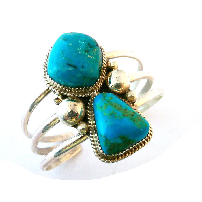 Elegant Kingman Turquoise Cuff by Ray Nez #TPN944